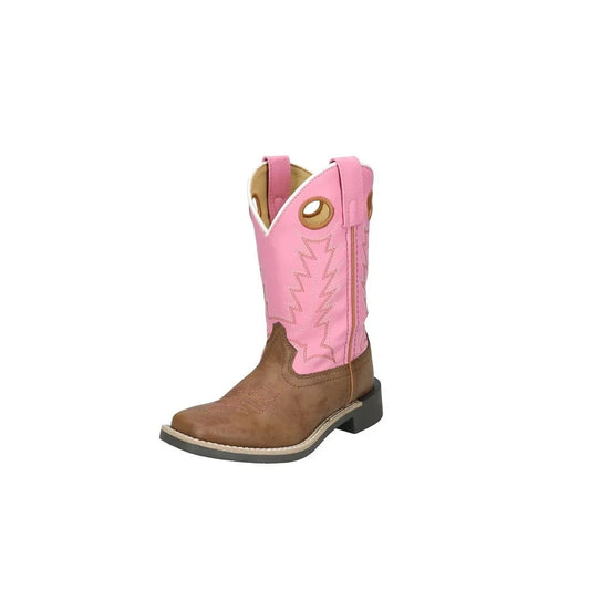 Smoky Mountain Boots Children's El Paso Cowgirl Boots-Brown/Pink - Irvine Tack & Western Wear