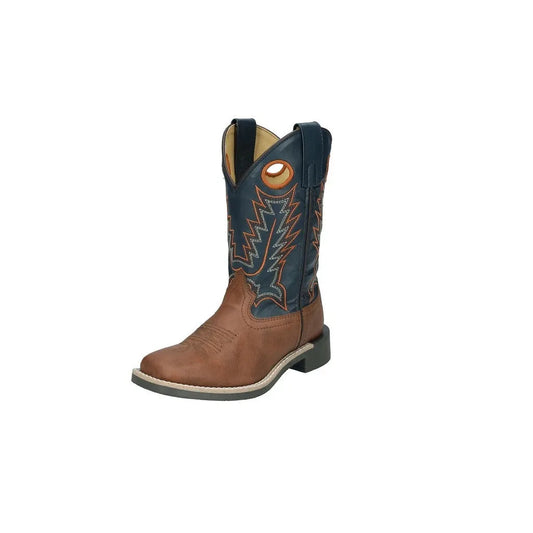 Smoky Mountain Boots Kid's El Paso Cowboy Boots-Brown/Navy - Irvine Tack & Western Wear