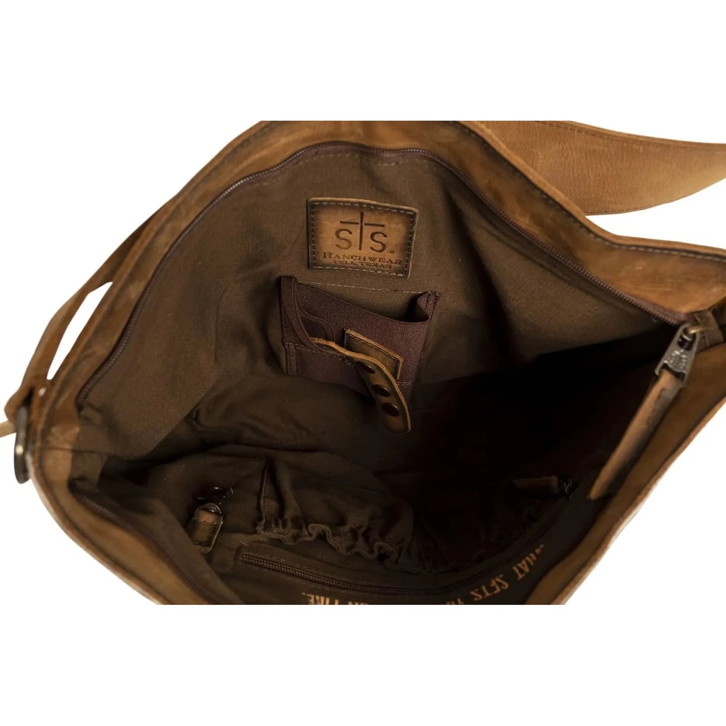STS Roswell Tully Cowhide Handbag- Tan