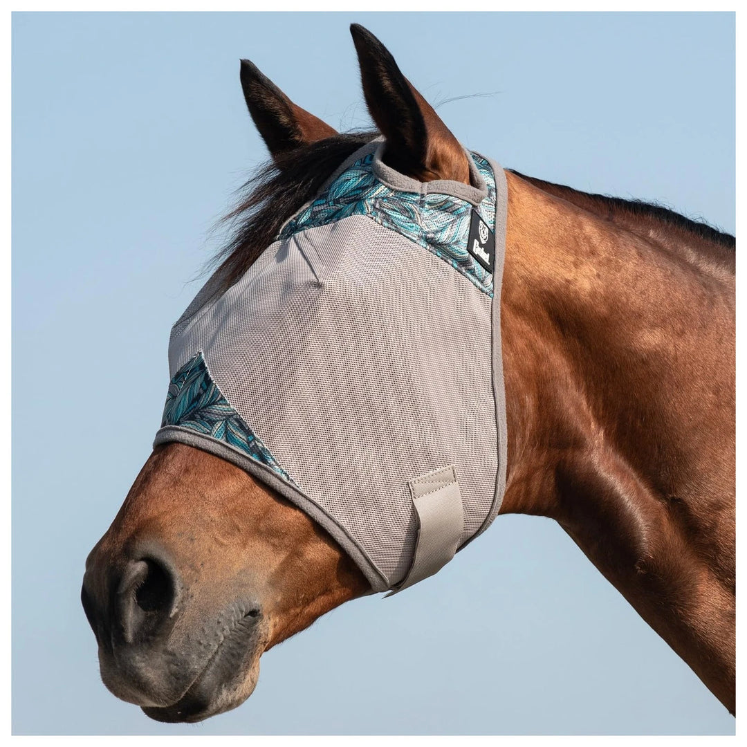 Crusader Patterned Nylon Mesh Fly Mask-Standard Horse- Multiple Colours