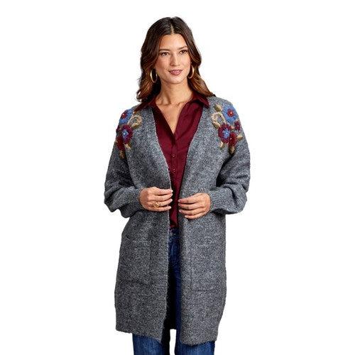 Stetson Women's Long Sleeve Sweater- Grey