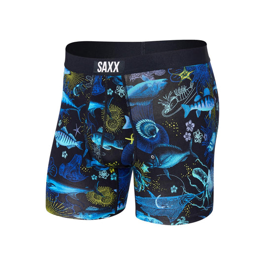 SAXX Underwear Men's Ultra Super Soft Boxer Tropical Lens-Print Briefs