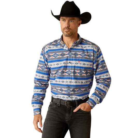 Ariat Men's Ryder Classic Fit Long Sleeve Shirt - Royal Blue