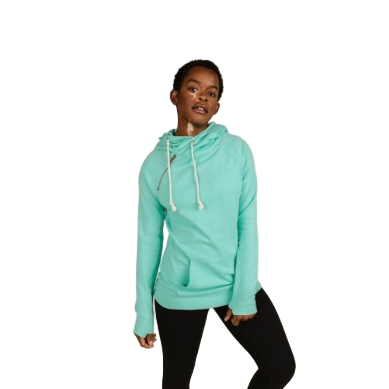 Ampersand Women's Doublehood Sweatshirt - Aqua