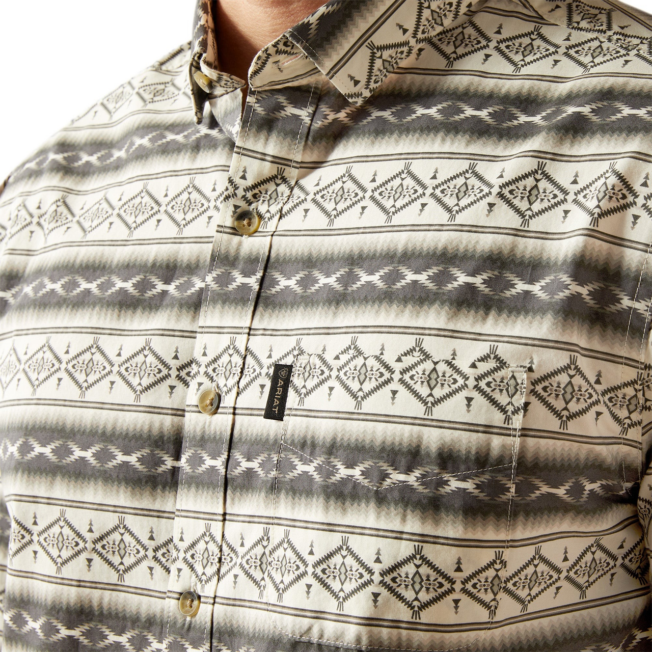 Ariat Men's Marquis Long Sleeve Modern Fit Shirt - Cream