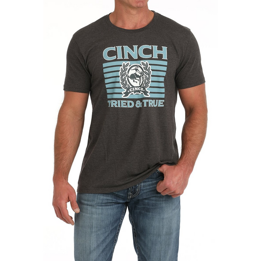 Cinch Men's Short Sleeve Tee Shirt- Charcoal