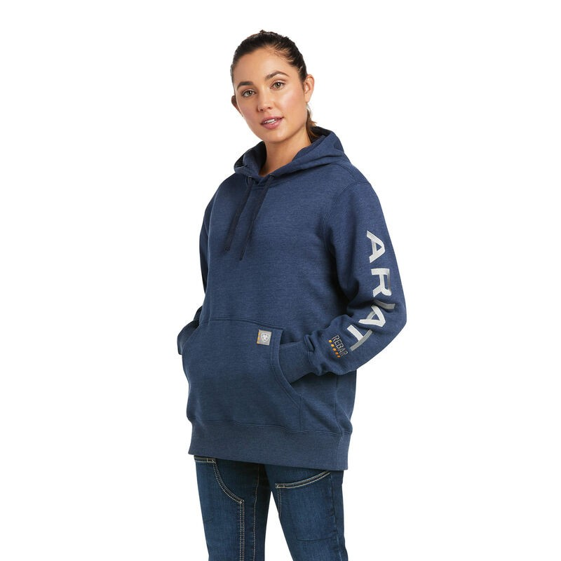 Ariat Women's Rebar Graphic Hoodie - Blue Indigo/Night Sky