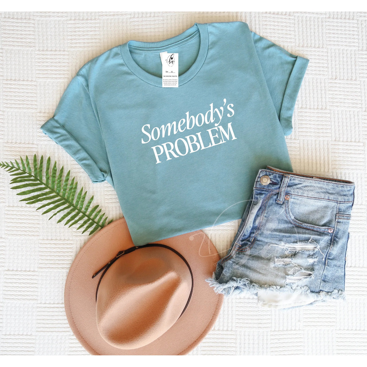 Blonde Ambition Women's Short Sleeve Somebodies Problem Tee Shirt-Multiple Colours