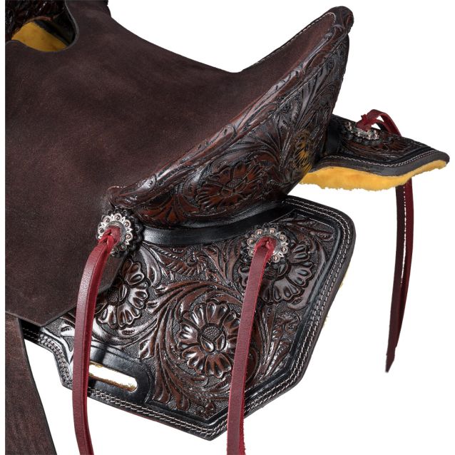 Silver Royal Youth 13"  Sawyer Barrel Saddle- Dark Chocolate