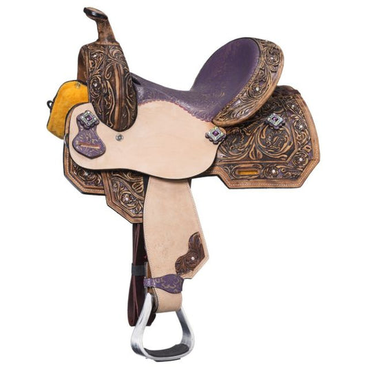 Silver Royal Youth Sweet Pea Barrel Saddle-10"