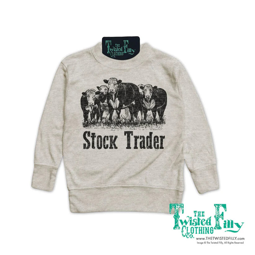 Twisted Filly Youth Stock Trader Pullover - Oatmeal