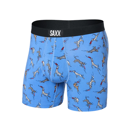 Saxx Men's Ultra Super Soft Boxer Brief -Disc Dog Sail Blue