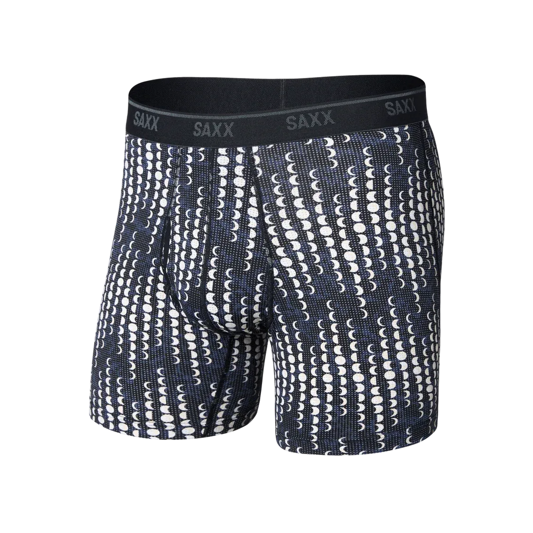 Saxx Quest Quick Dry Mesh Boxer Brief- Moonrise Black