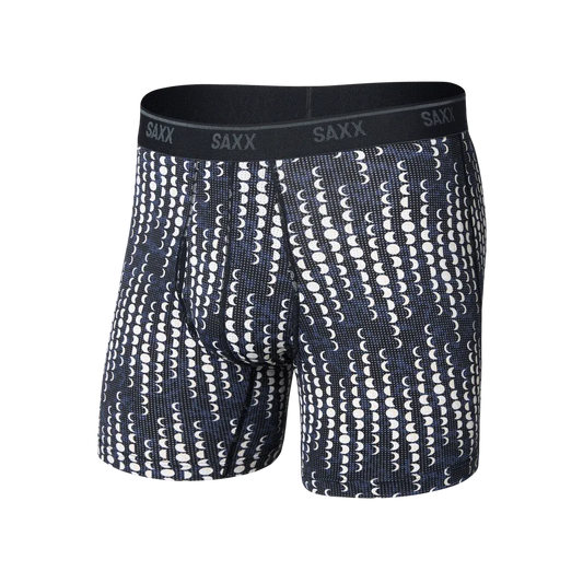 Saxx Quest Quick Dry Mesh Boxer Brief- Moonrise Black