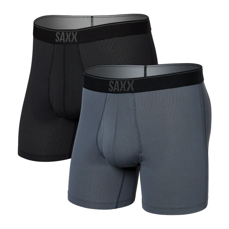 Saxx Men's Quest Quick Dry Mesh Boxer Briefs - 2-Pack