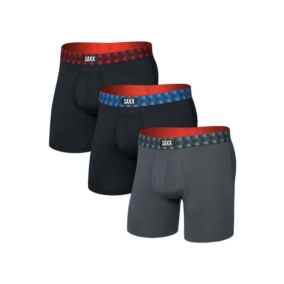 Saxx Men's Multi-Sport Mesh Boxer Brief- 3 pack