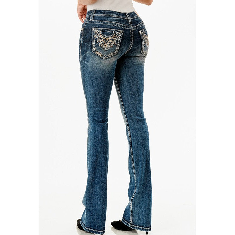 Grace in LA Women's Jeans -  Steer Head