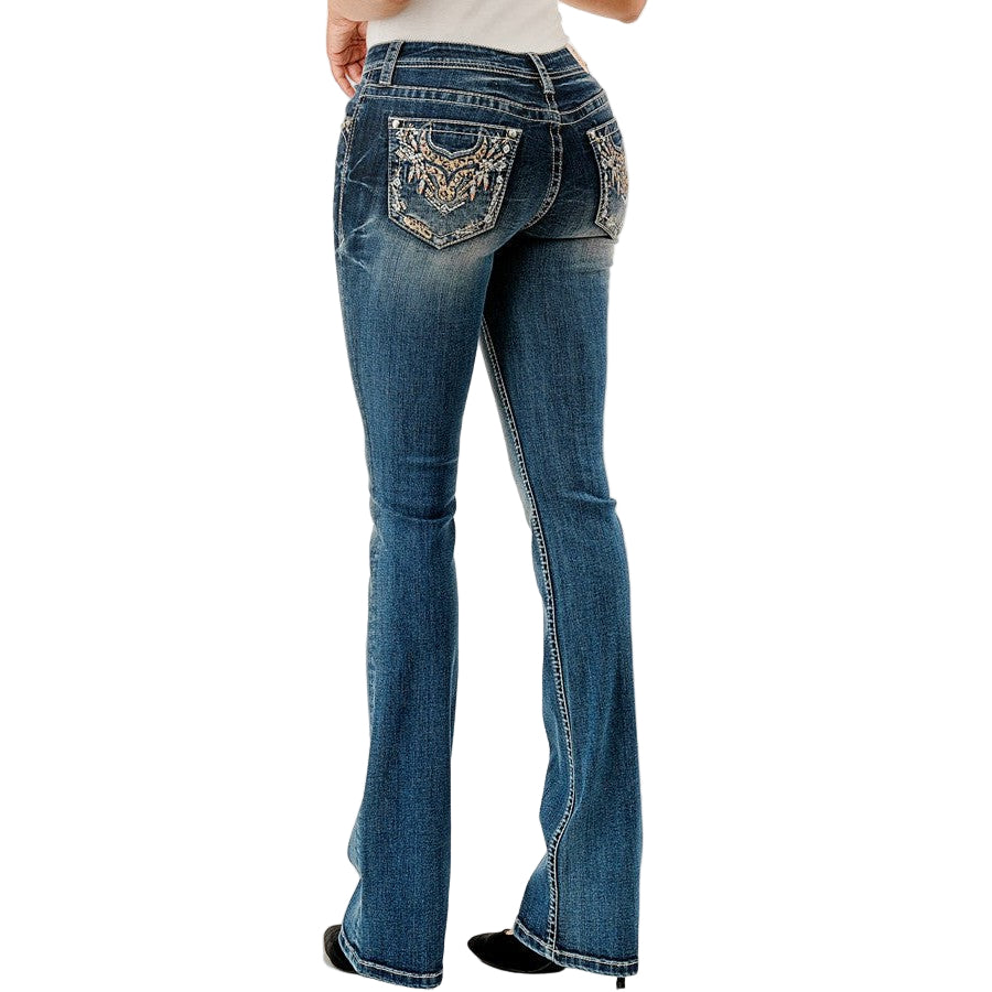 Grace in LA Women's Jeans -  Steer Head