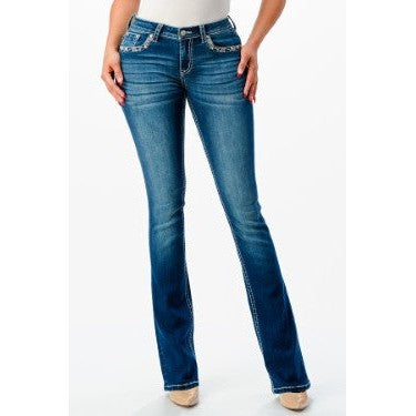 Grace in LA Women's Bootcut Jeans - Yoke