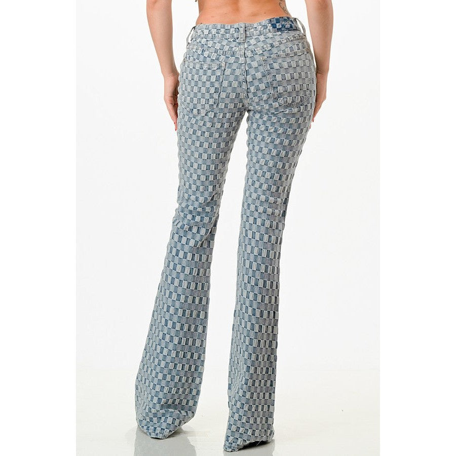 Grace in LA Women's Jeans - Plaid Basic