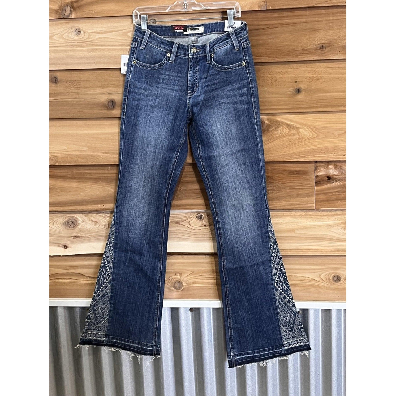Rock & Roll Women's Side Embroidered Mid Rise Trouser-Medium Vintage