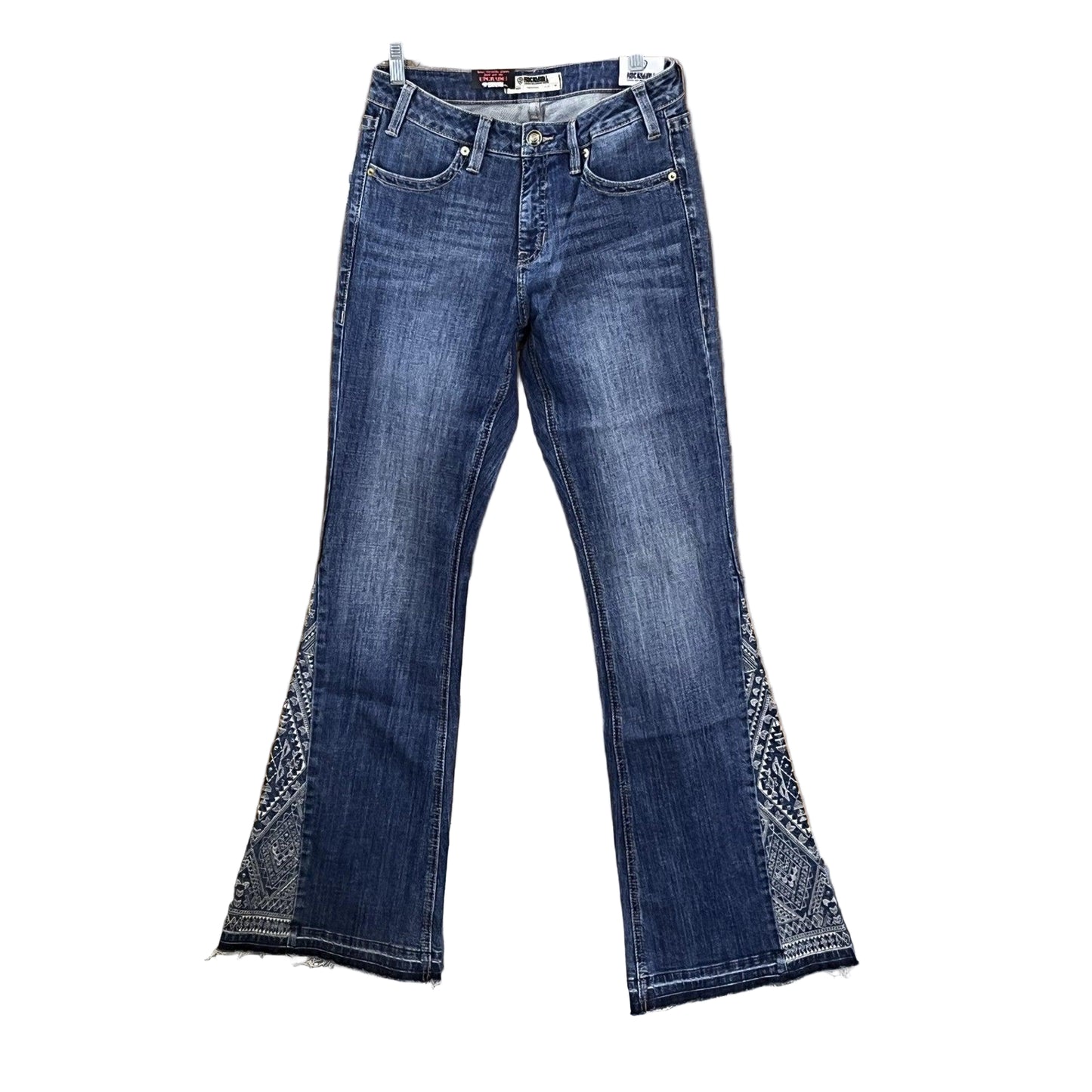 Rock & Roll Women's Side Embroidered Mid Rise Trouser - Medium Vintage