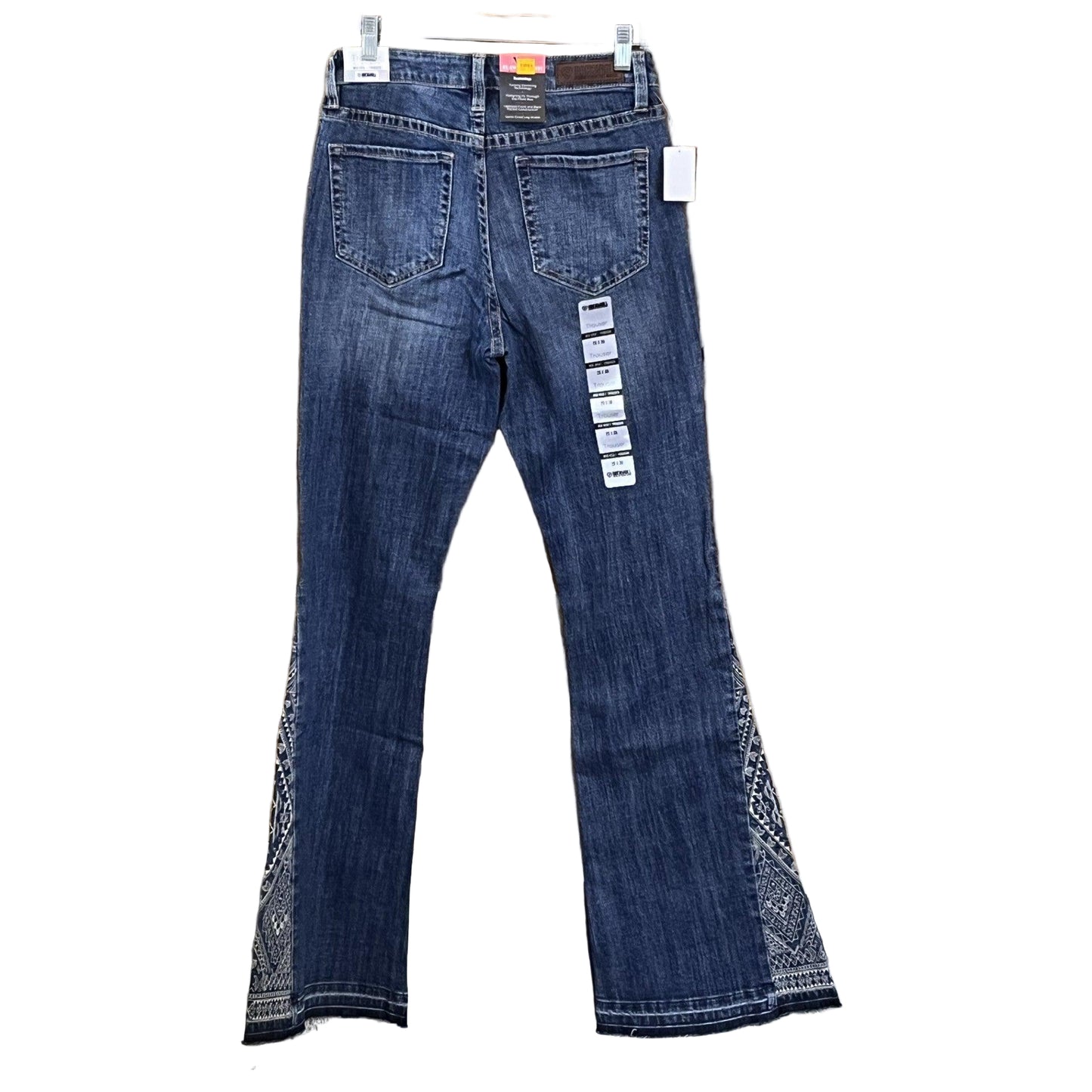 Rock & Roll Women's Side Embroidered Mid Rise Trouser - Medium Vintage