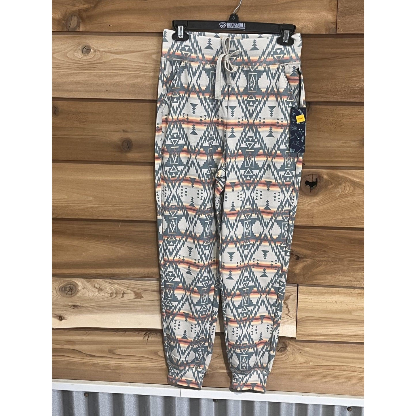 Aztec Print Women's Joggers- Olive