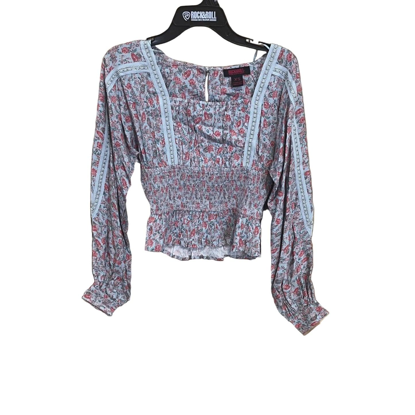 Rock & Roll Women's Stud Trim Shirt - Mint