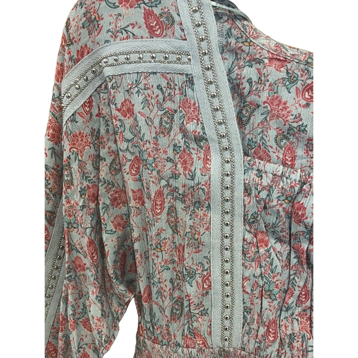 Rock & Roll Women's Stud Trim Shirt - Mint