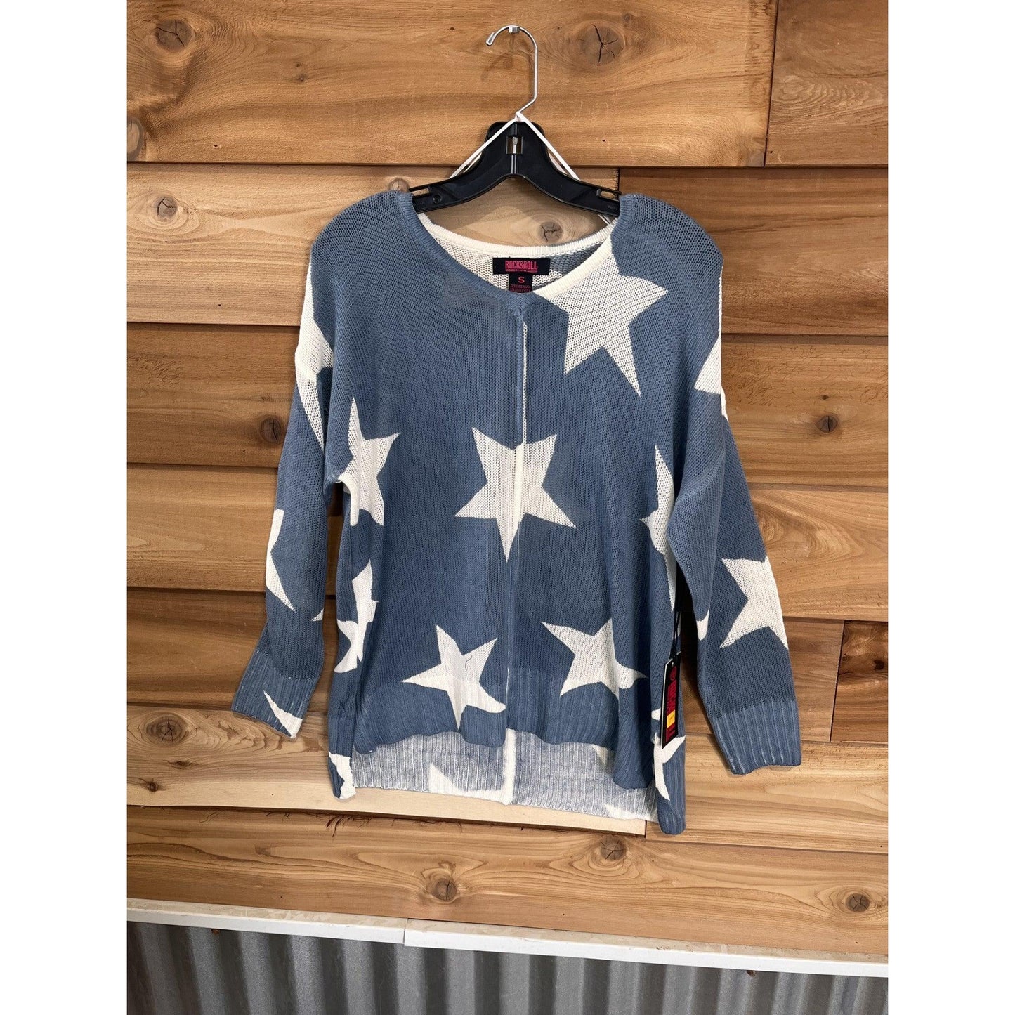 Rock & Roll Women's Light Sweater w/Stars - MULTI