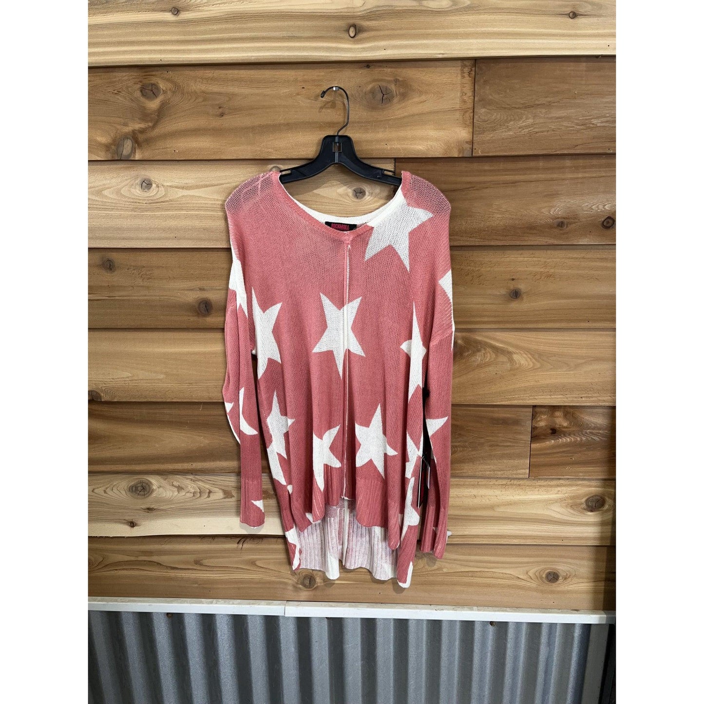 Rock & Roll Women's Light Sweater w/Stars - MULTI