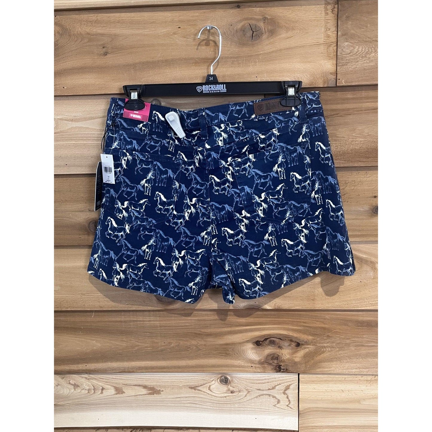 Rock & Roll Women's Horse Print Skort- Blue