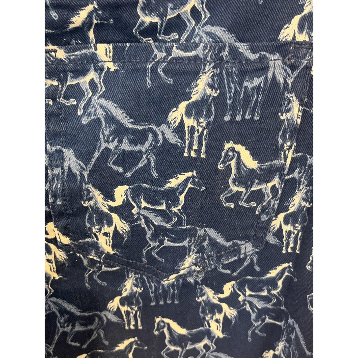 Rock & Roll Women's Horse Print Skort- Blue