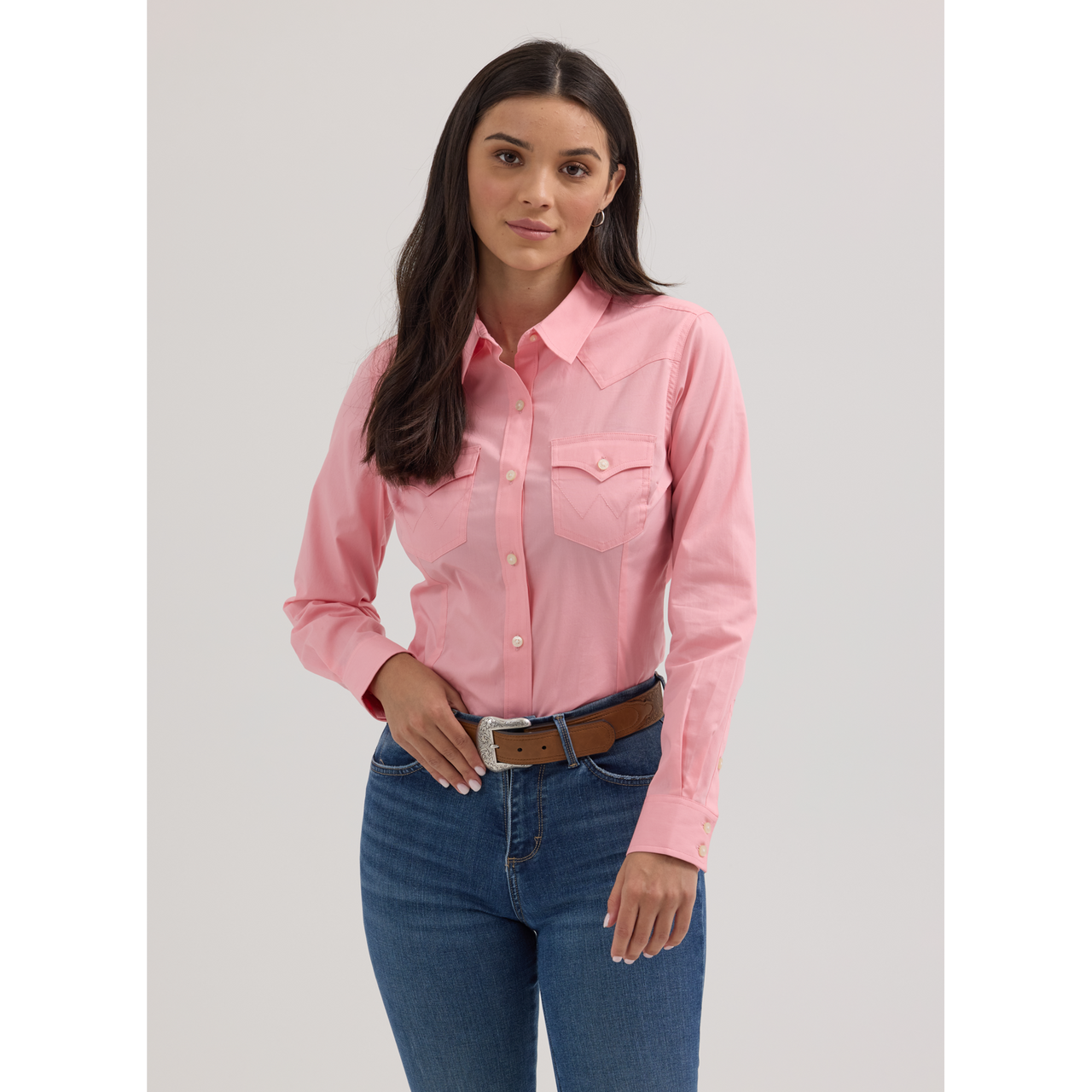 Wrangler Women's ASAP Retro Long Sleeve Shirt - Pink