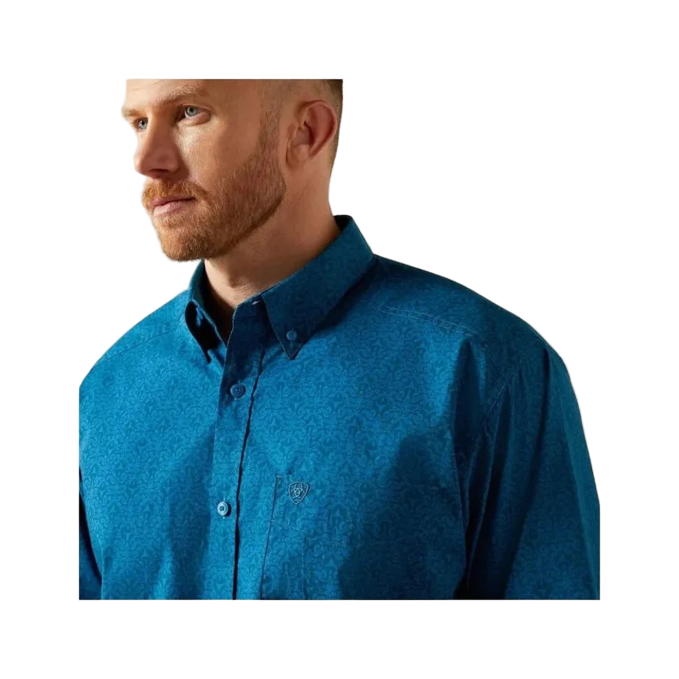 Ariat Men's Terrell Classic Fit Long Sleeve Shirt - Dark Teal