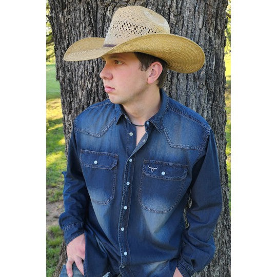 Signature Series Men's Long Sleeved Denim Shirt - Tumbleweed