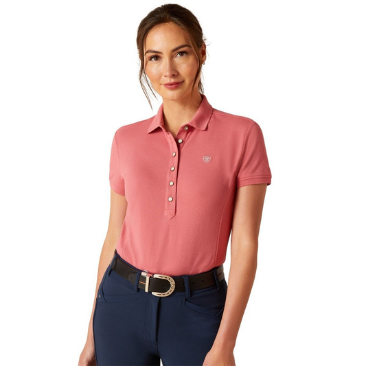Ariat Women's Prix 2.0 Polo Short Sleeve T-Shirt - Slate Rose