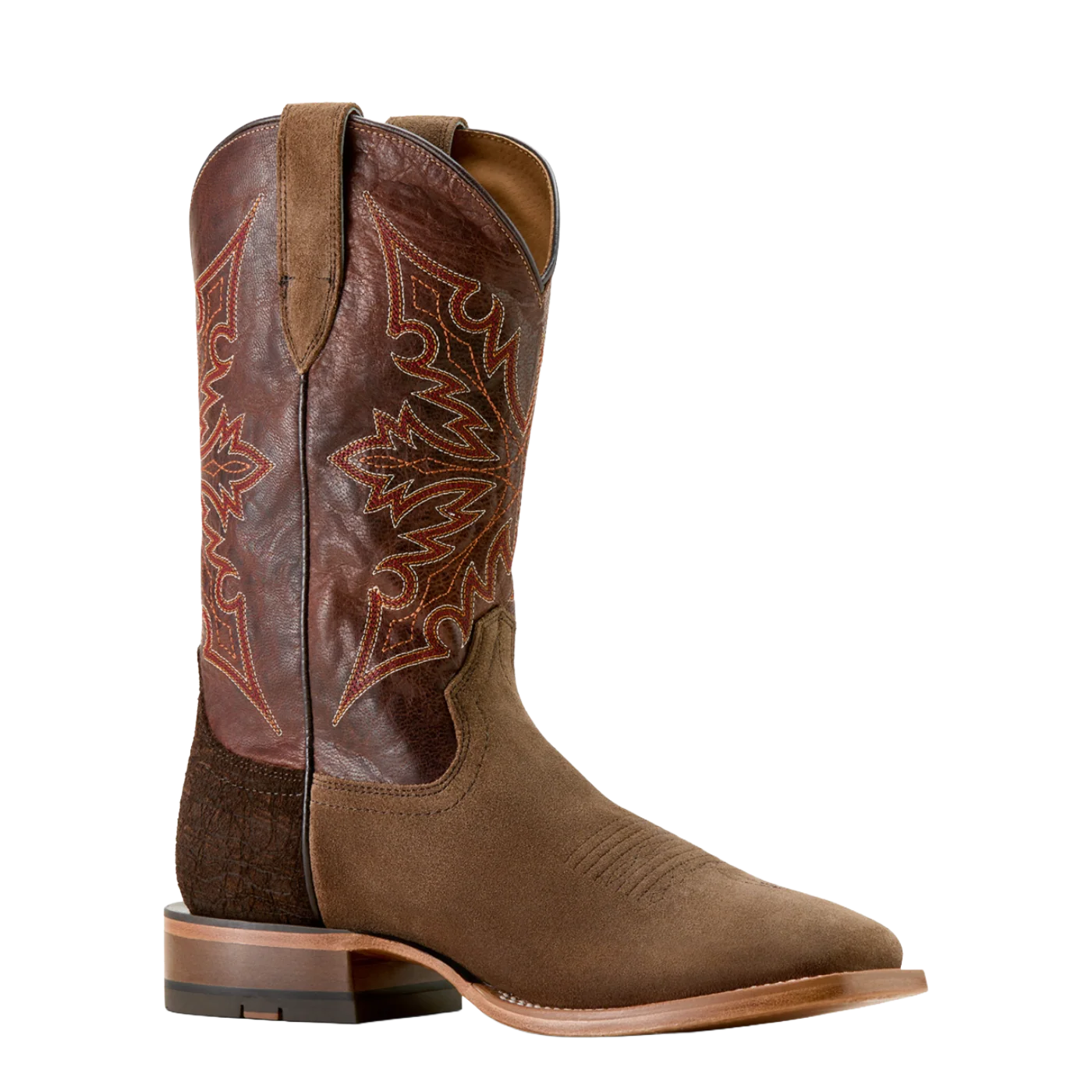 Ariat Men's Circuit Gritty Suede Cowboy Boot- Ranch Brown