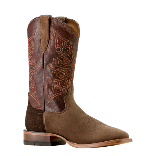 Ariat Men's Circuit Gritty Suede Cowboy Boot- Ranch Brown