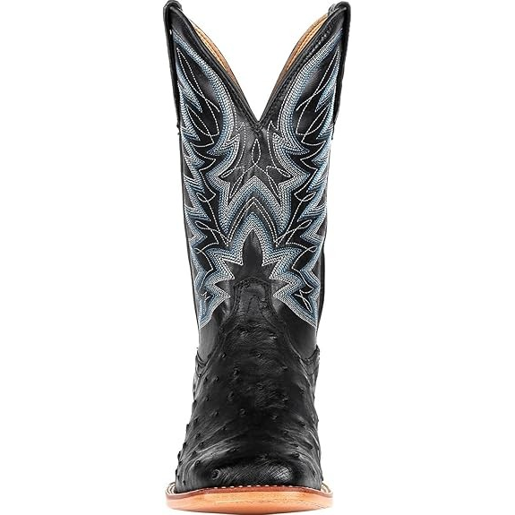 Durango Men's Black 12" Western Black Onxy Ostrich Boot
