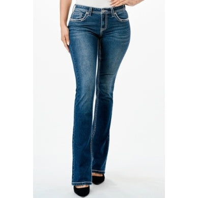 Grace in LA Women's Bootcut Jeans - Whimsical Embroidery