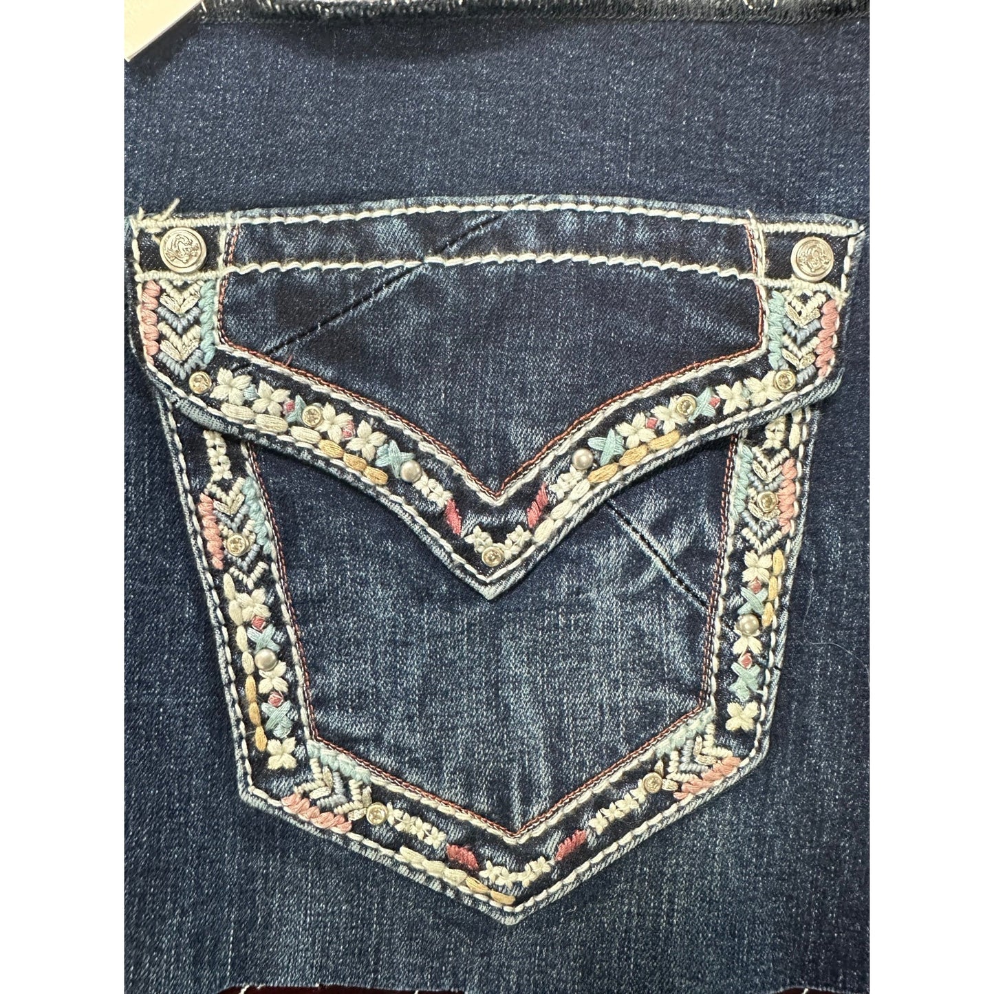Grace in LA Women's Bootcut Jeans - Border Faux Floral