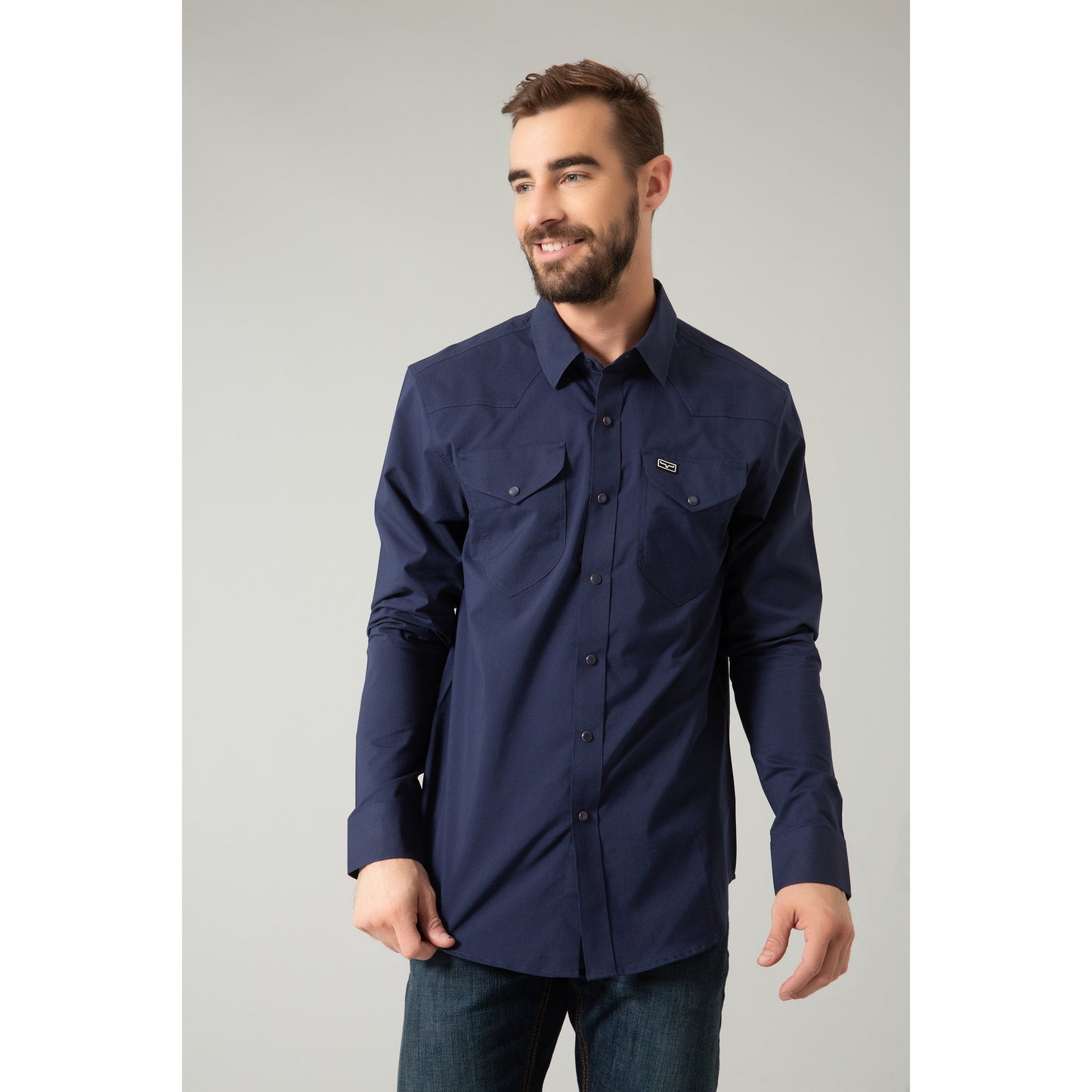 Kimes Men's Blackout Long Sleeve Dress Shirt - Assorted Colours