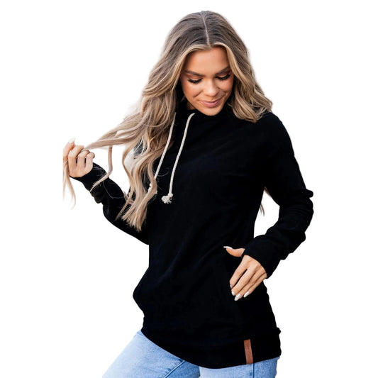 Ampersand Women's Poppy Seed Performance Fleece Double Hood Sweatshirt - Assorted Colours