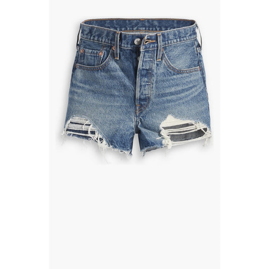 Levi Women's 501 Original Shorts - Darn It Now (Mid Wash)