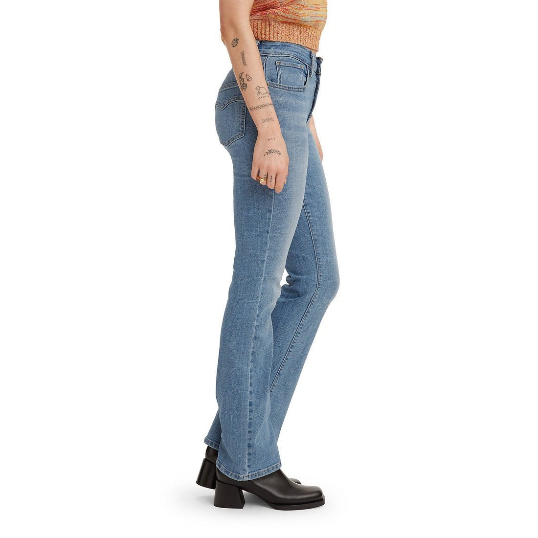 Levi Women's 725 Heritage Bootcut Zip Jeans - Wait Up (Vintage Light/Mid  Wash)