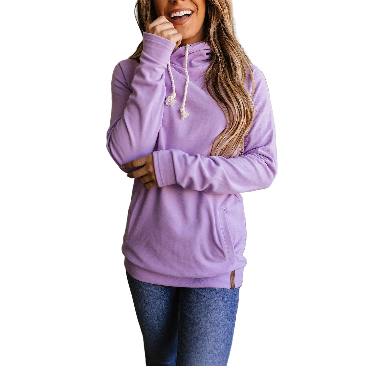 Ampersand Women's Poppy Seed Performance Fleece Double Hood Sweatshirt - Assorted Colours