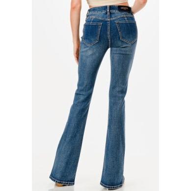 Grace in LA Women's Basic Jean-Medium Blue