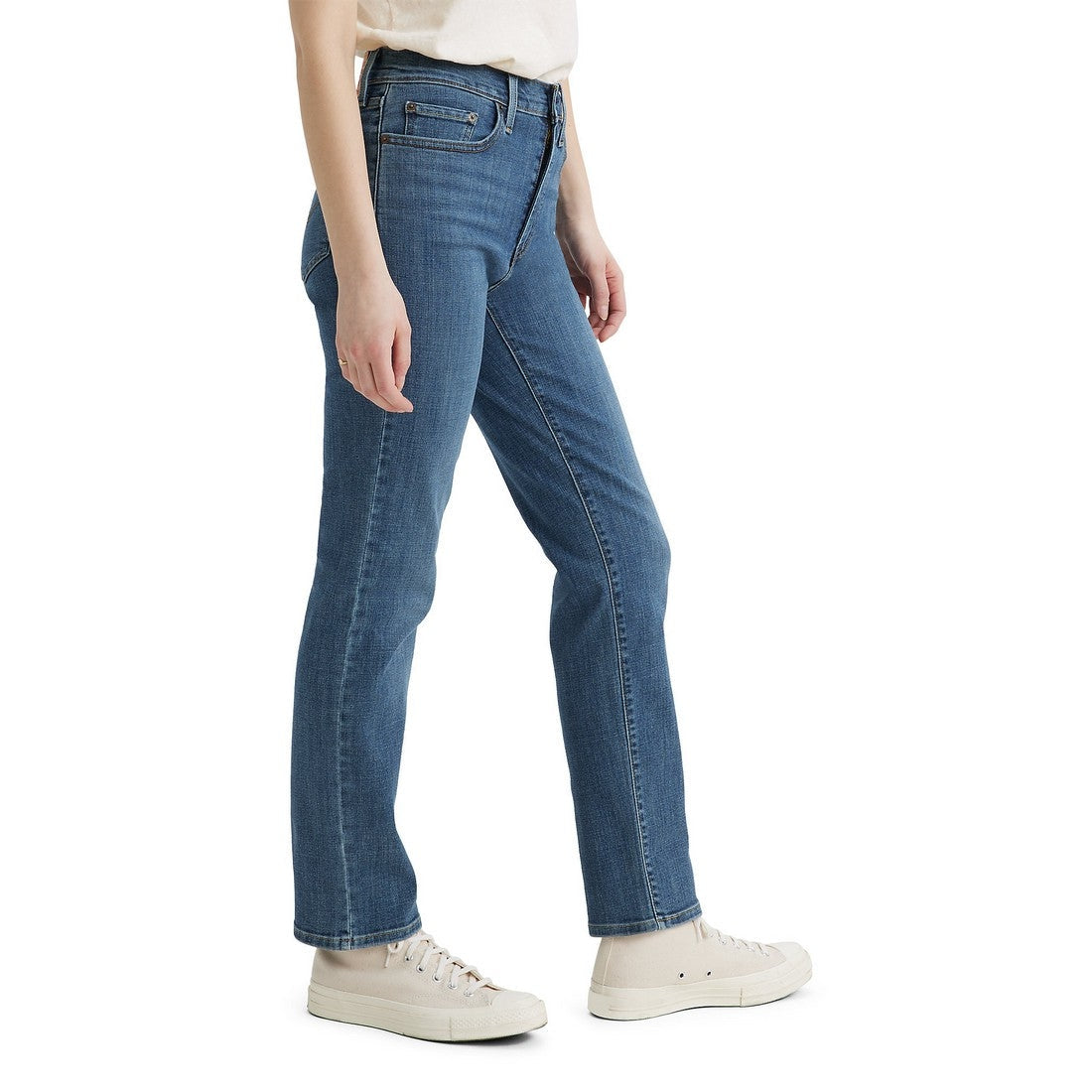 Levis high waisted straight leg jeans online